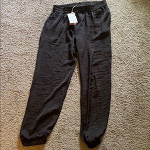 Black silky pants